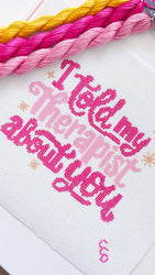Cotswold Co Designs - Mental Health Needlepoint Canvas, Modern Cheeky Needlepoint Pillow Canvas, 13 Mesh, 9”x6” design, Snarky Needlepoint Canvas (ONLINE ORDER ONLY)