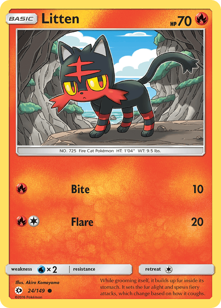 Litten (24/149) [Sun & Moon: Base Set] (Online Only)