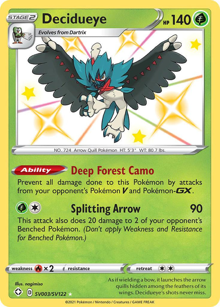Decidueye (SV003/SV122) [Sword & Shield: Shining Fates] (Online Only)