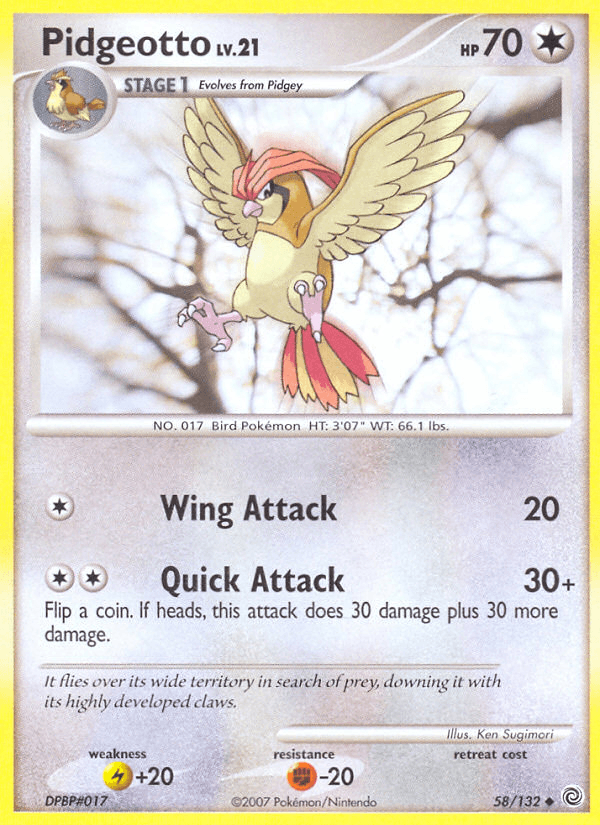 Pidgeotto (58/132) [Diamond & Pearl: Secret Wonders] (Online Only)