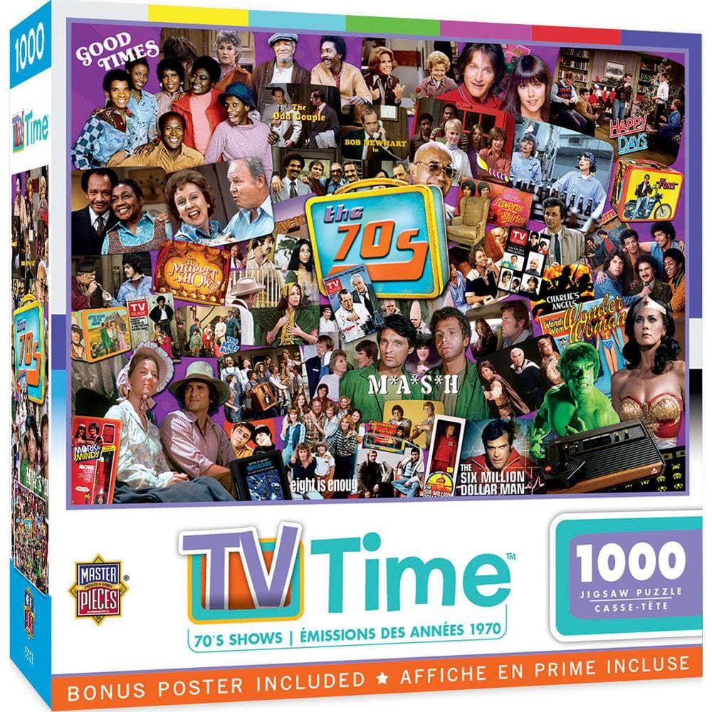 TV Time - 70's Shows 1000 Piece Jigsaw Puzzle (ONLINE ORDER ONLY)