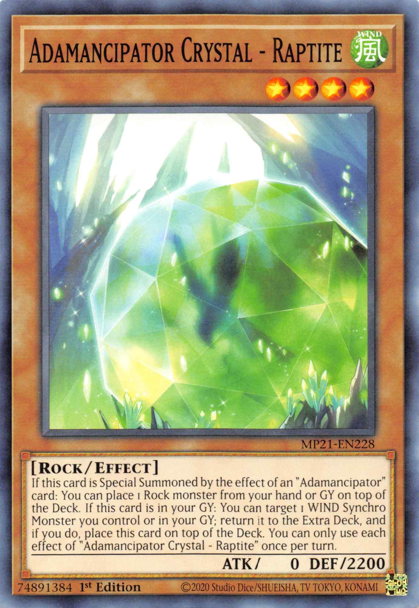 Adamancipator Crystal - Raptite [MP21-EN228] Common (ONLINE ORDER ONLY)