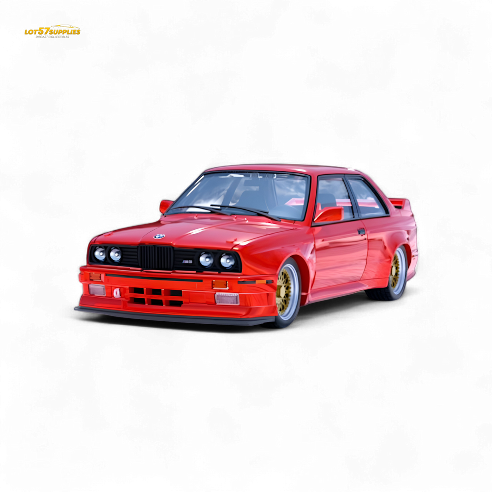 DCM BMW M3 E30 in Red - Gold Wheels 1:64 (ONLINE ORDER ONLY)