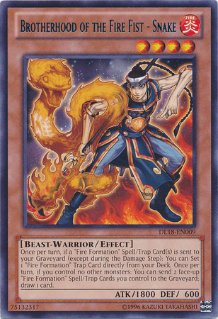 Brotherhood of the Fire Fist - Snake (Blue) [DL18-EN009] Rare (ONLINE ORDER ONLY)