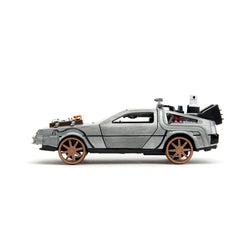 Back to the Future Part III die-cast 1:32 scale "Hollywood Rides" DeLorean Time Machine (railroad) (ONLINE ORDER ONLY)