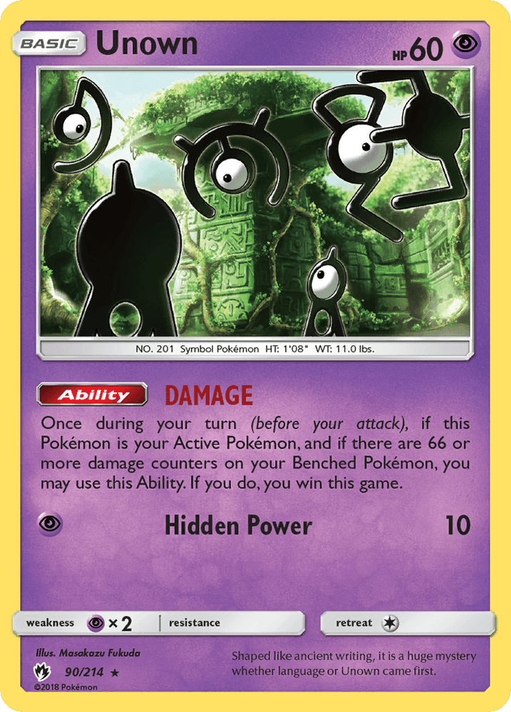 Unown (90/214) [Sun & Moon: Lost Thunder] (Online Only)