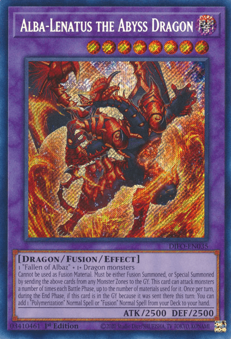 Alba-Lenatus the Abyss Dragon [DIFO-EN035] Secret Rare (ONLINE ORDER ONLY)