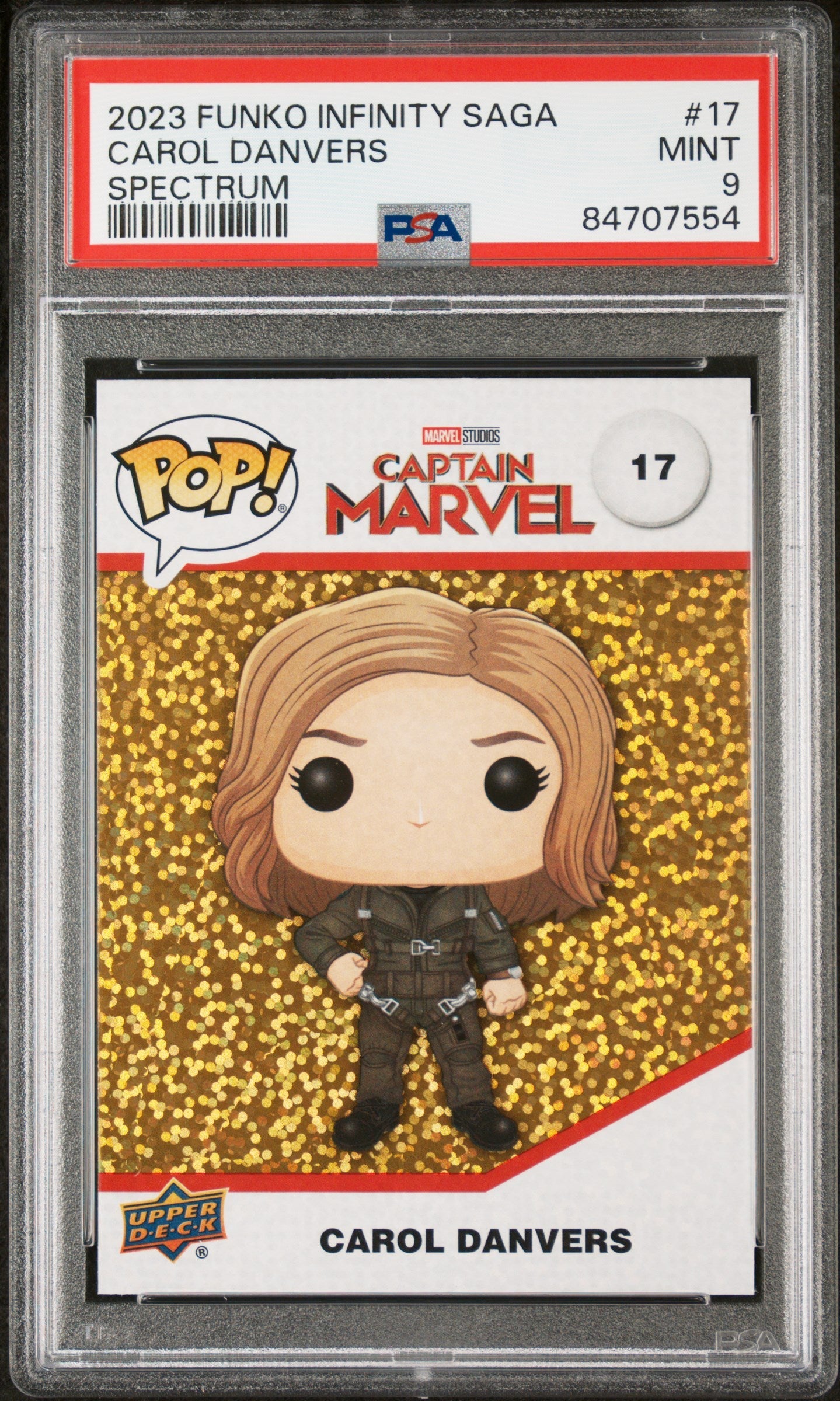 2023 UPPER DECK FUNKO POP MARVEL  CAROL DANVERS SPECTRUM #17  PSA 9 (Online Order Only)