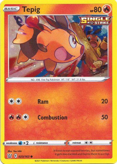 Tepig (023/163) (Cosmos Holo) [Sword & Shield: Battle Styles] (Online Only)