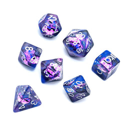 Purple Demon Eye Dragon Eye Dice 7-Dice Set Resin Dungeons and Dragons Dice (Online Only)