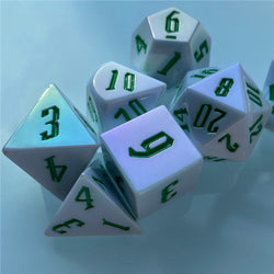 Spearmint White Colorful DND Dice (White&Green) 7-Dice (Online Only)