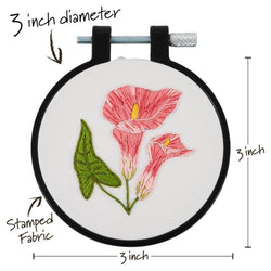Bucilla Delicate Lily Stamped Embroidery Kit – 3" Floral Embroidery Hoop (ONLINE ORDER ONLY)