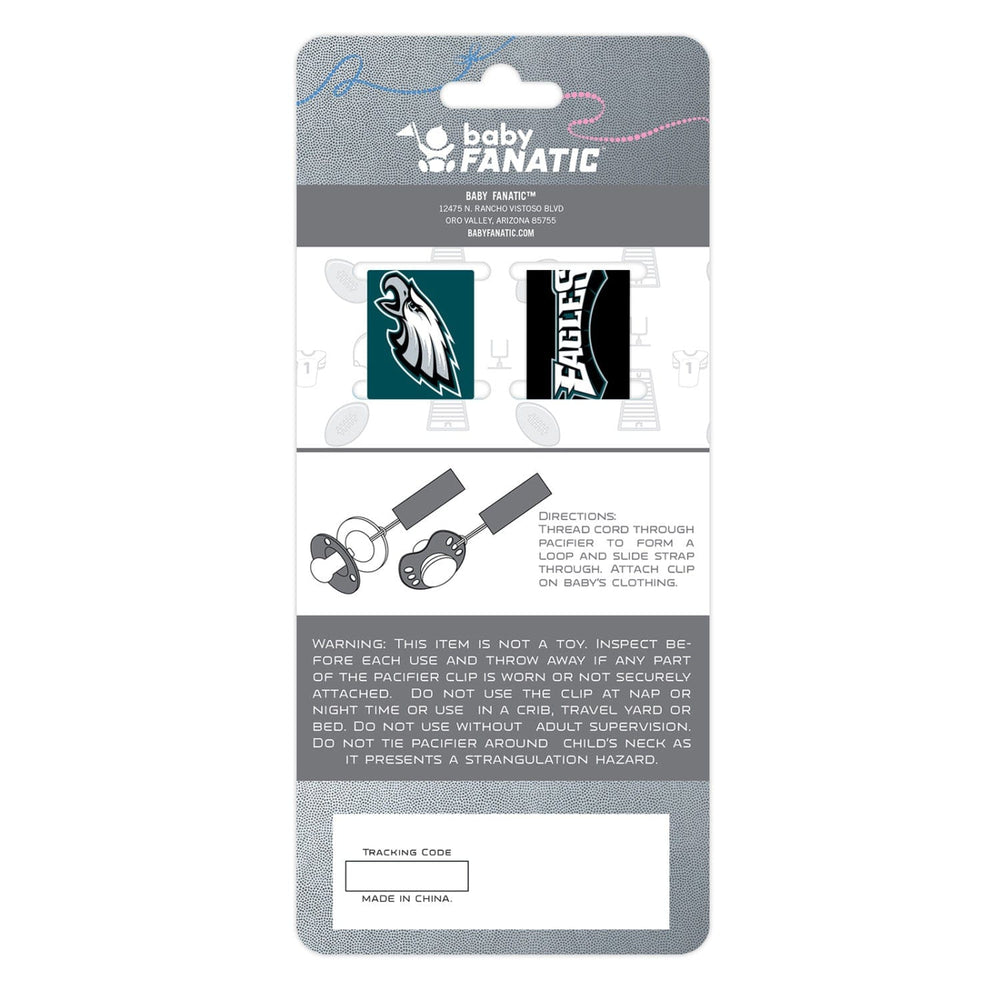 Philadelphia Eagles - Pacifier Clip 2-Pack (ONLINE ORDER ONLY)