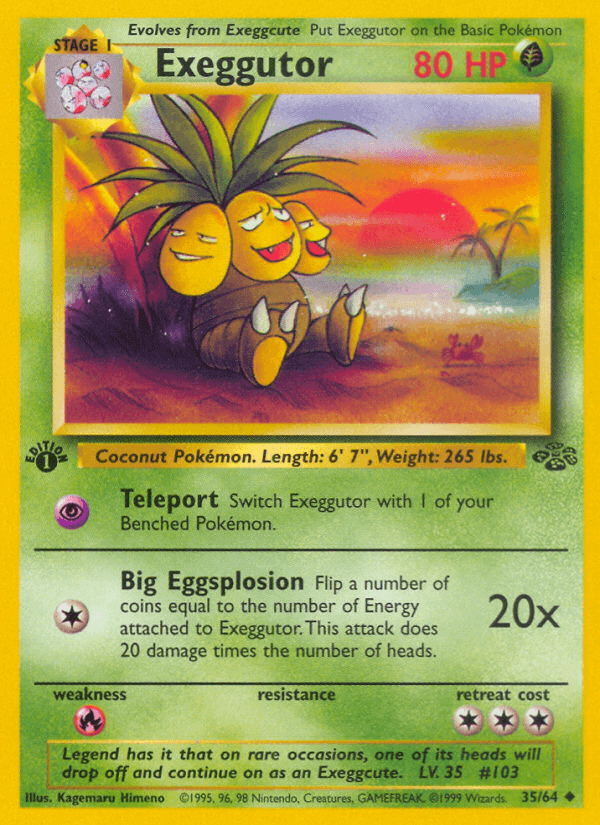 Exeggutor (35/64) [Jungle 1st Edition] (Online Only)