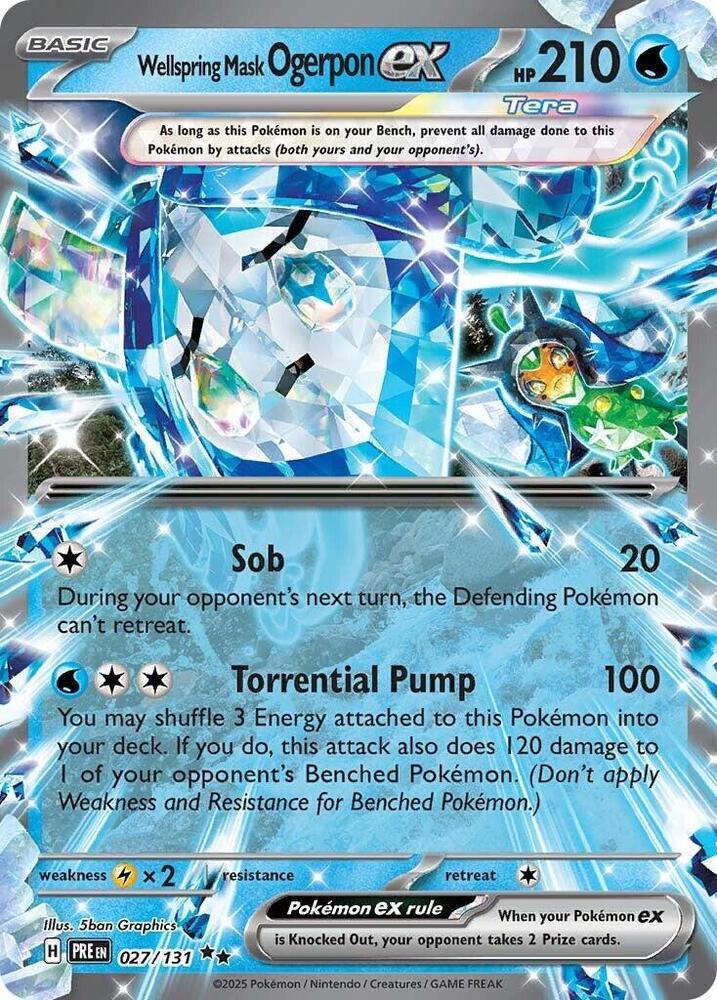 Wellspring Mask Ogerpon ex (027/131) [Scarlet & Violet: Prismatic Evolutions] (Online Only)