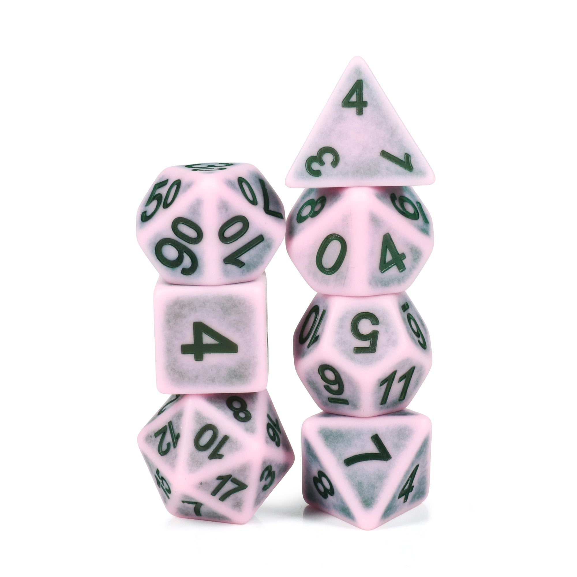 Single Notes Ancient 7-Dice Set Role Playing Dungeons and Dragons Dice (Light Pink/Purple) (Online Only)