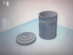 Trash Can Dice Jail: 3d Printed Grey Trash Can for Bad Dice D&D Dice Accessory (Online Only)