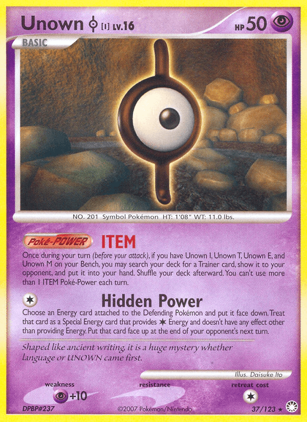 Unown I (37/123) [Diamond & Pearl: Mysterious Treasures] (Online Only)