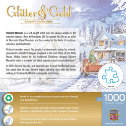 Glitter & Gold - Chapel's Winter Light 1000 Piece Jigsaw Puzzle