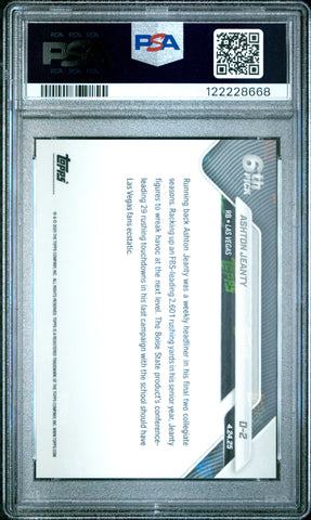 Graded 2025 Topps Now Ashton Jeanty #D2 Rookie RC Football Card PSA 9 Mint (ONLINE ORDER ONLY)