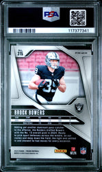 Graded 2024 Panini Prizm Brock Bowers #315 Lazer Prizm Rookie RC Football Card PSA 10 Gem Mint (ONLINE ORDER ONLY)
