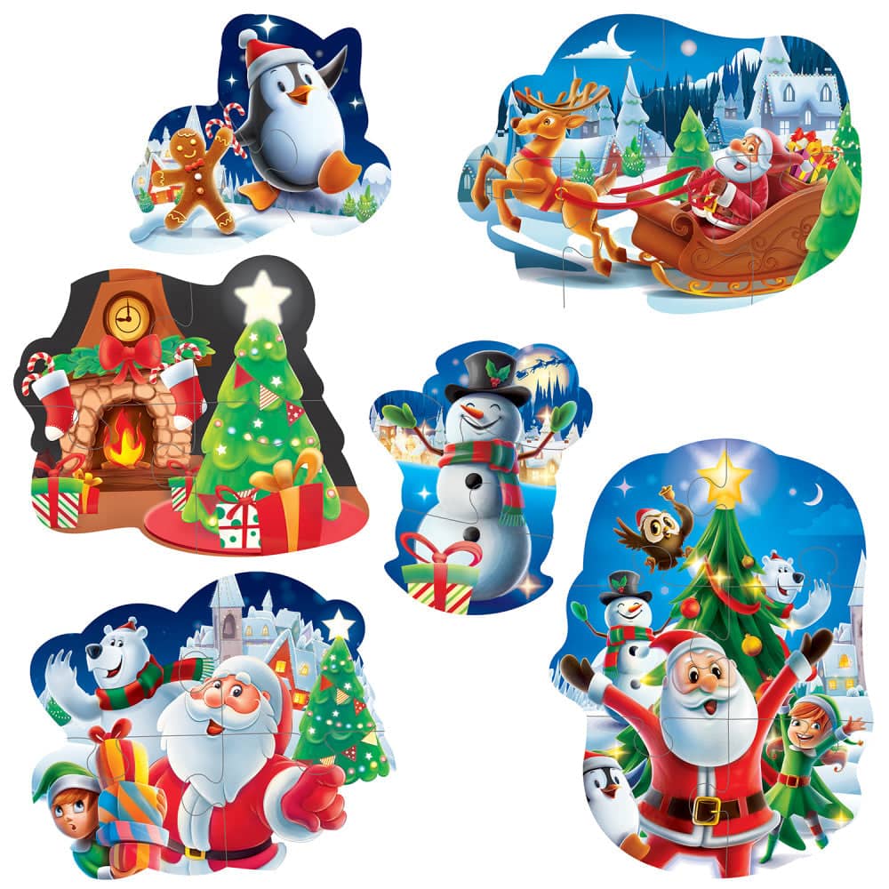 Candy Cane Kingdom - Christmas Fun 6-Pack Mini Shaped Jigsaw Puzzles (ONLINE ORDER ONLY)