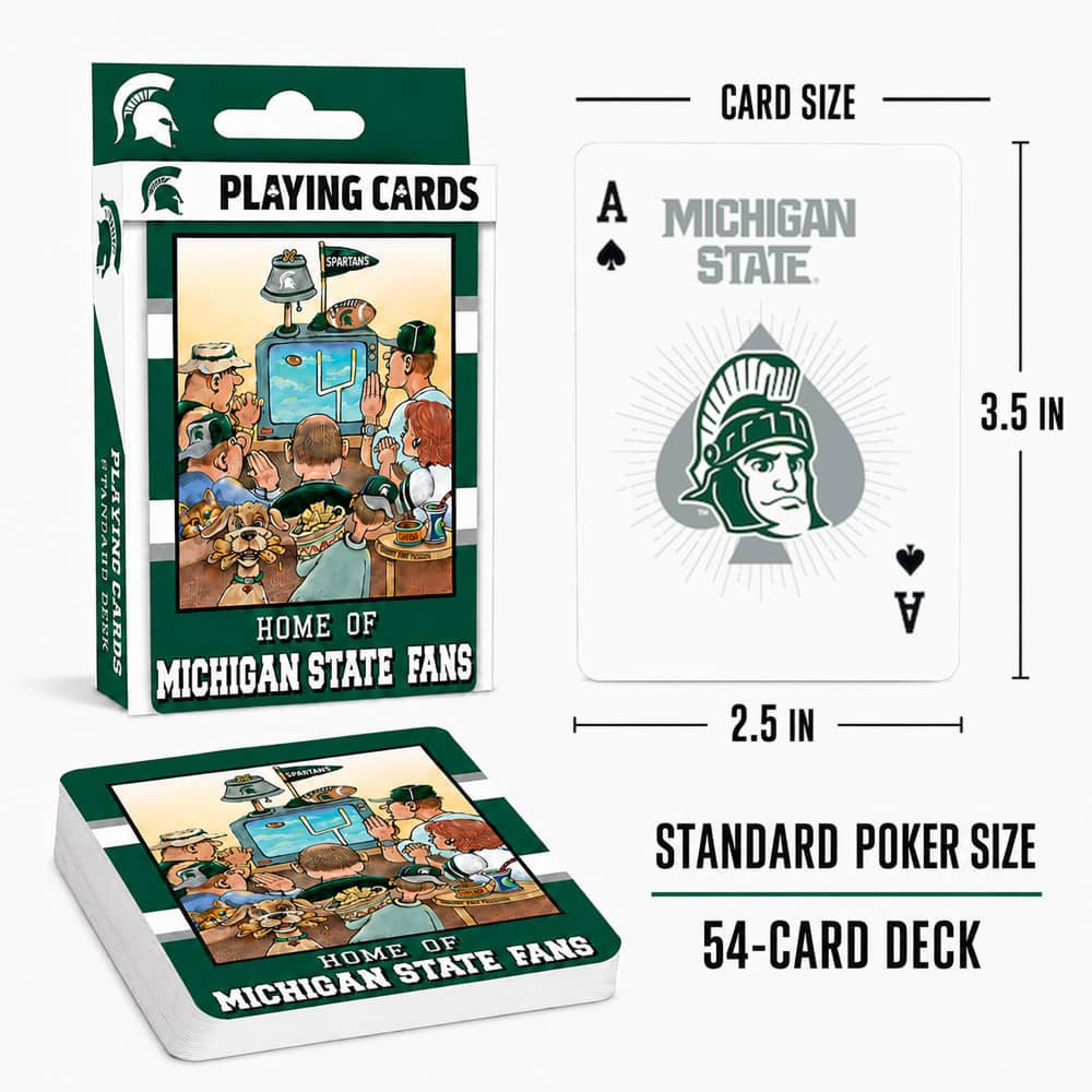 Michigan State Spartans Fan Deck Playing Cards - 54 Card Deck