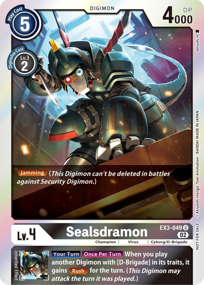 Sealsdramon [EX3-049] (Alternate Art) [Draconic Roar] (ONLINE ORDER ONLY)