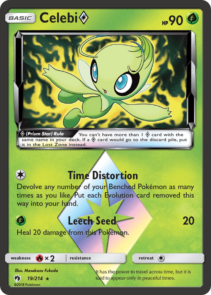 Celebi (19/214) (Prism Star) [Sun & Moon: Lost Thunder] (Online Only)