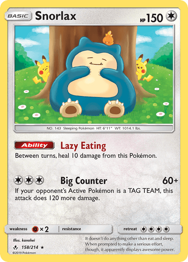 Snorlax (158/214) [Sun & Moon: Unbroken Bonds] (Online Only)
