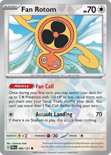 Fan Rotom (085/131) (Poke Ball Pattern) [Scarlet & Violet: Prismatic Evolutions] (Online Only)