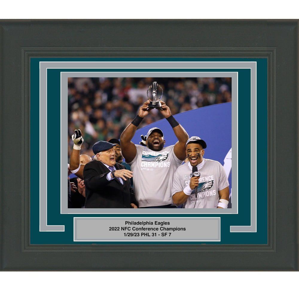 Framed Philadelphia Eagles 2022 NFC Champions 8x10 Football Photo (ONLINE ORDER ONLY)