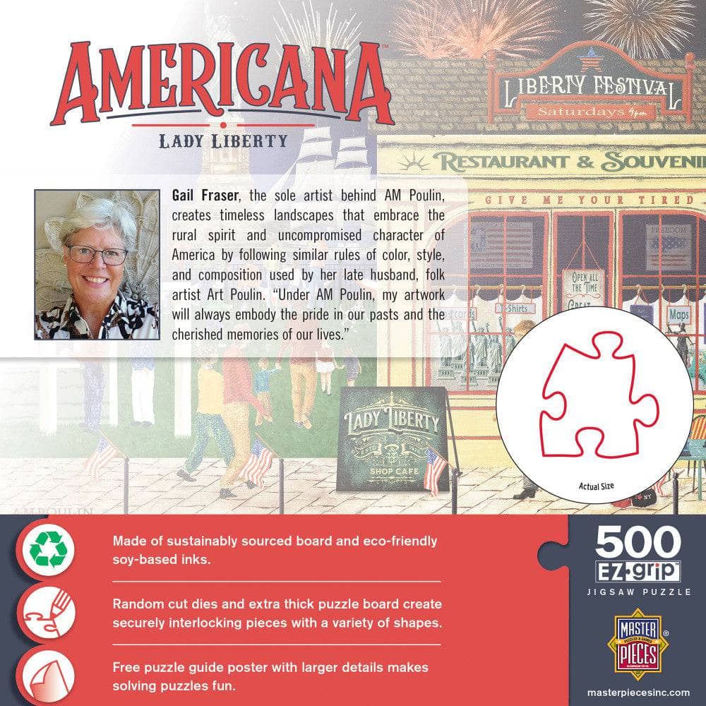 Americana - Lady Liberty 500 Piece EZ Grip Jigsaw Puzzle (ONLINE ORDER ONLY)
