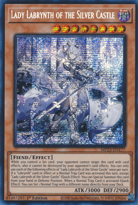 Lady Labrynth of the Silver Castle [MP23-EN177] Prismatic Secret Rare (ONLINE ORDER ONLY)
