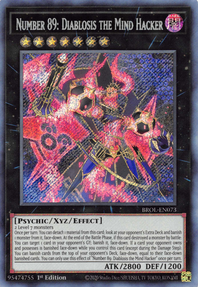 Number 89: Diablosis the Mind Hacker [BROL-EN073] Secret Rare (ONLINE ORDER ONLY)