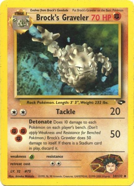 Brock's Graveler (34/132) [Gym Challenge Unlimited] (Online Only)