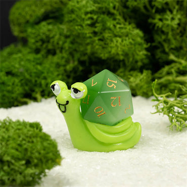 Green Snail d20 Stand: Small Plastic Novelty Item for Dice Lovers Desks (Online Only)