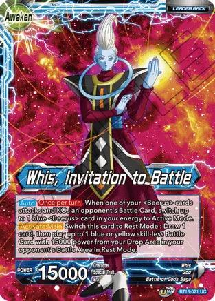 Whis // Whis, Invitation to Battle (BT16-021) [Realm of the Gods] (ONLINE ORDER ONLY)