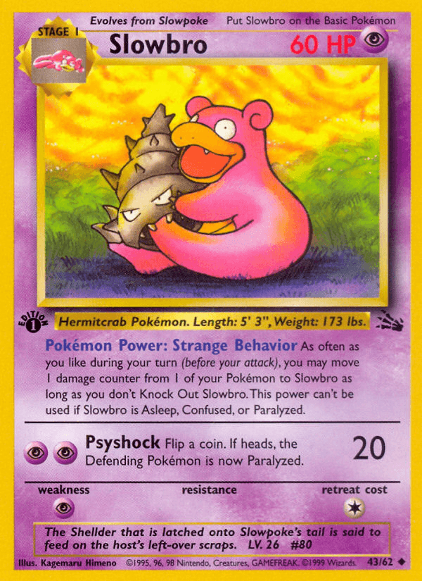 Slowbro (43/62) [Fossil 1st Edition] (Online Only)