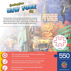Greetings From New York City - 550 Piece Jigsaw Puzzle (ONLINE ORDER ONLY)