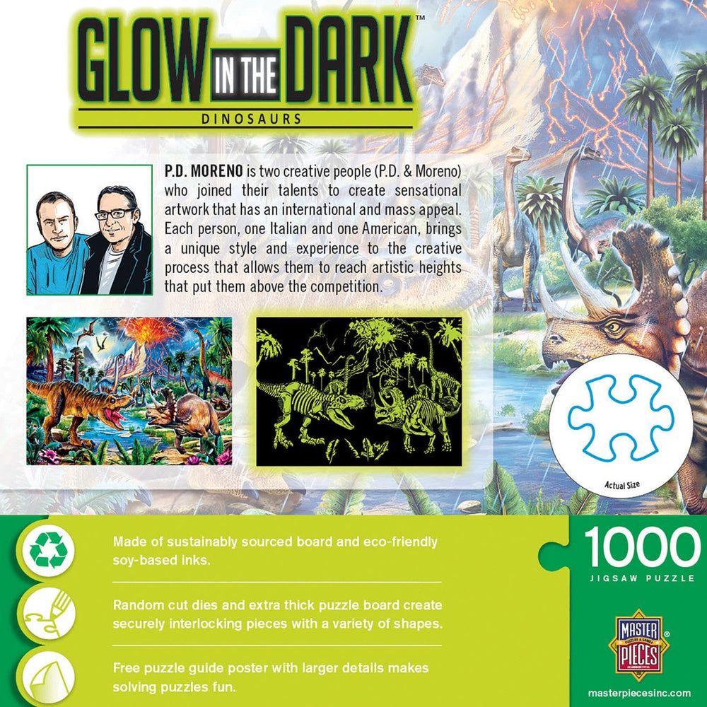 Glow in the Dark - Dinosaurs 1000 Piece Jigsaw Puzzle (ONLINE ORDER ONLY)