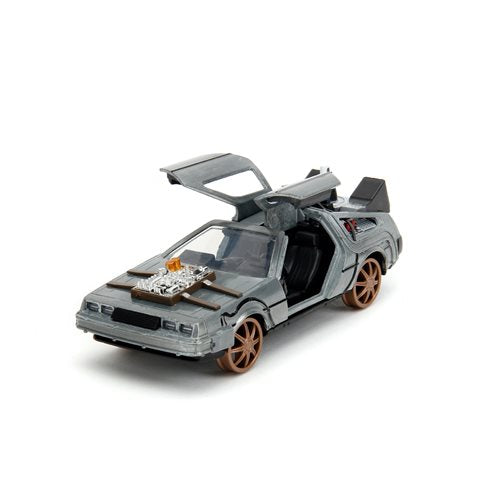 Back to the Future Part III die-cast 1:32 scale "Hollywood Rides" DeLorean Time Machine (railroad) (ONLINE ORDER ONLY)