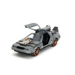 Back to the Future Part III die-cast 1:32 scale "Hollywood Rides" DeLorean Time Machine (railroad) (ONLINE ORDER ONLY)