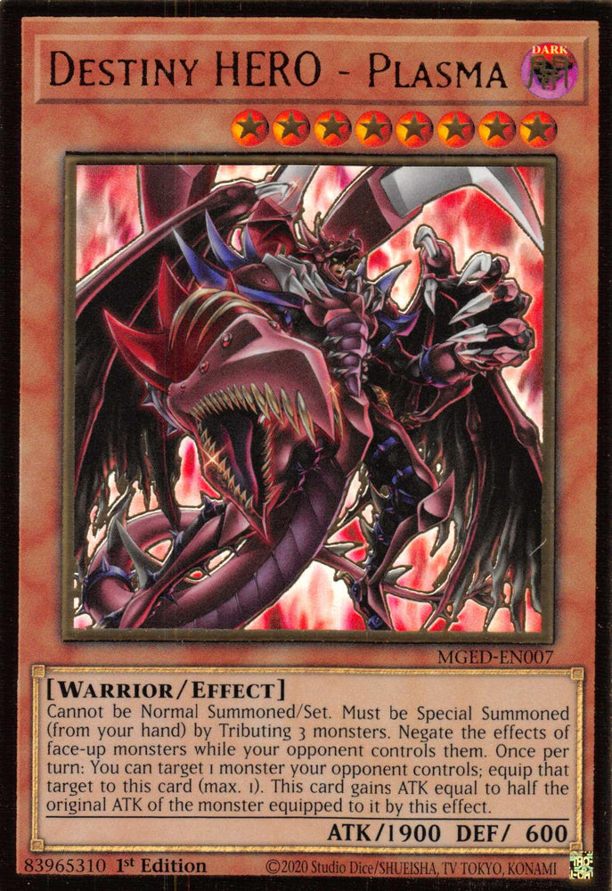 Destiny HERO - Plasma (Alternate Art) [MGED-EN007] Gold Rare (ONLINE ORDER ONLY)
