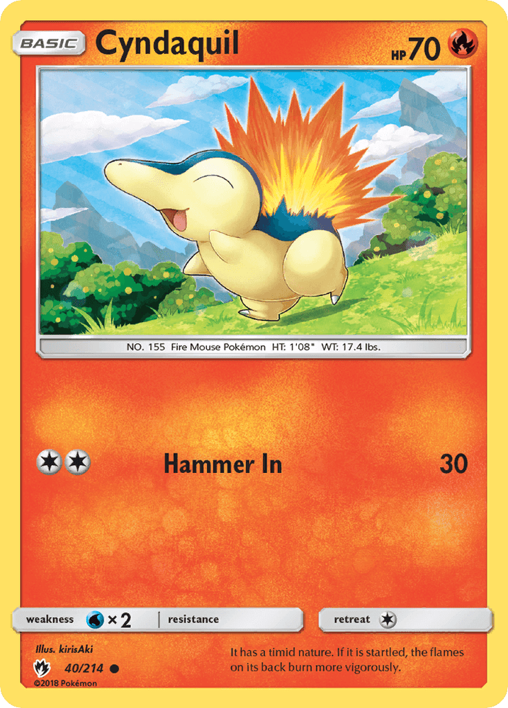 Cyndaquil (40/214) [Sun & Moon: Lost Thunder] (Online Only)