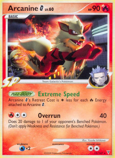 Arcanine G (15/147) (Theme Deck Exclusive) [Platinum: Supreme Victors] (Online Only)