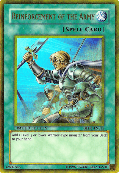 Reinforcement of the Army [GLD1-EN032] Gold Rare (ONLINE ORDER ONLY)
