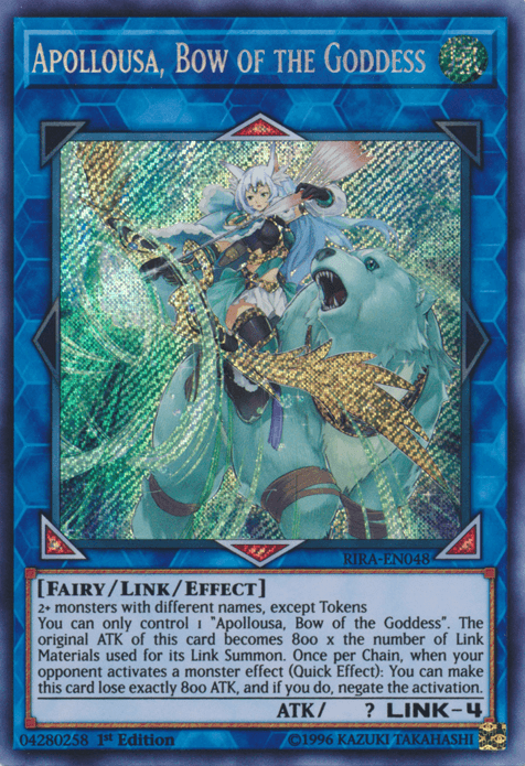Apollousa, Bow of the Goddess [RIRA-EN048] Secret Rare (ONLINE ORDER ONLY)