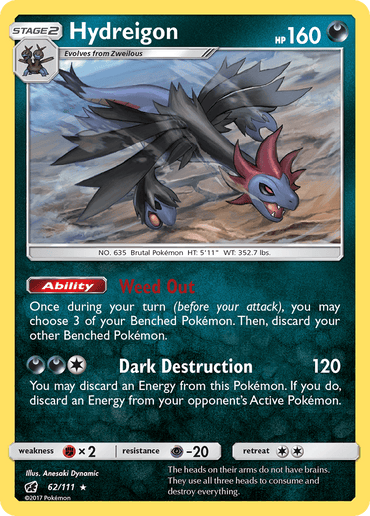 Hydreigon (62/111) [Sun & Moon: Crimson Invasion] (Online Only)