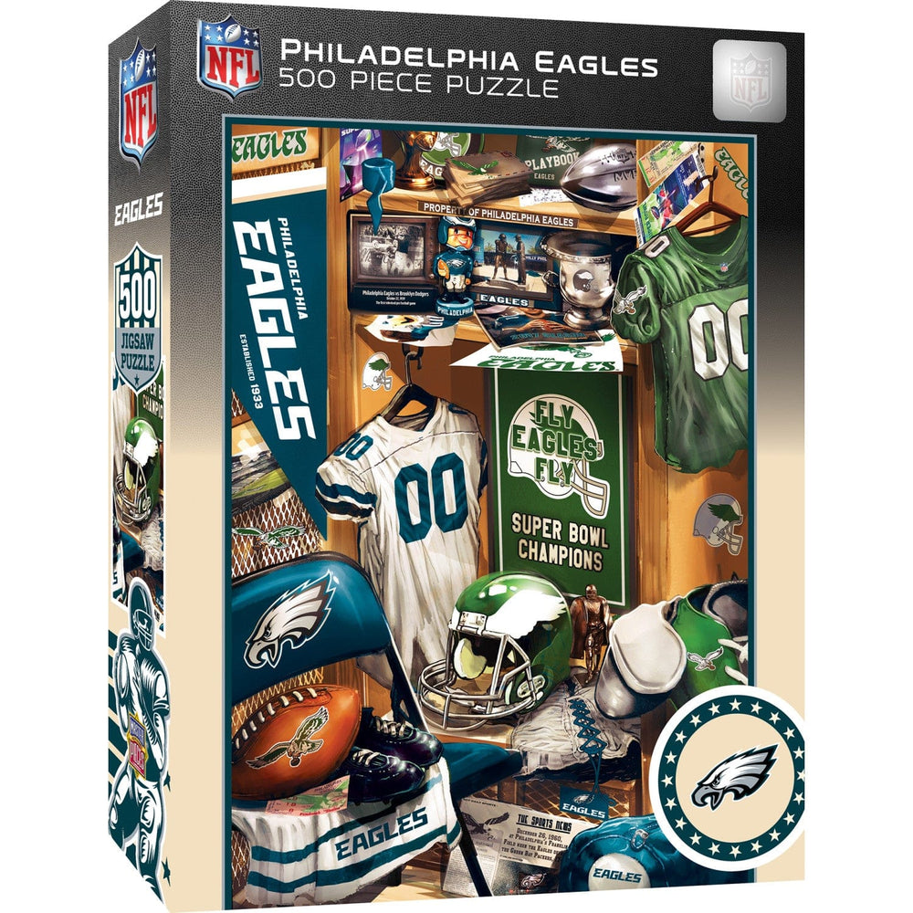 Philadelphia Eagles - Locker Room 500 Piece Jigsaw Puzzle (ONLINE ORDER ONLY)